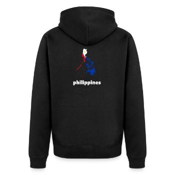 Philippinen philippines Urlaub - Unisex Premium Bio Zip Hoodie - Schwarz - Hinten - Nico (187cm)