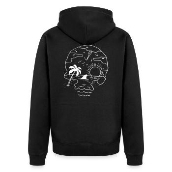 Tête de mort - Veste à capuche bio Premium Unisexe - noir - Dos - Nico (187cm)