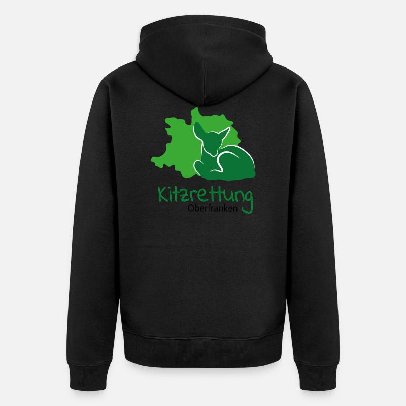 Kitzrettung Oberfranken - Veste à capuche bio Premium Unisexe - noir