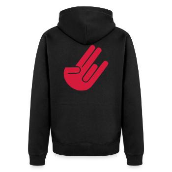 Two for the Pinky One for the Stinky 2 - Unisex Premium Organic Zip Hoodie - black - Back - Nico (187cm)