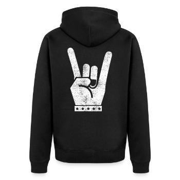 Rock And Roll - Veste à capuche bio Premium Unisexe - noir - Dos - Nico (187cm)