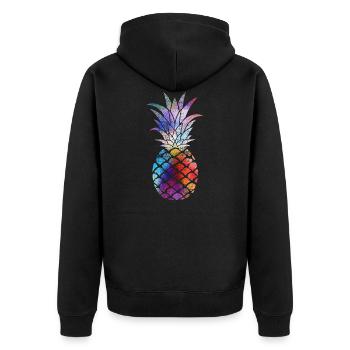 Résumé d'ananas - Veste à capuche bio Premium Unisexe - noir - Dos - Nico (187cm)
