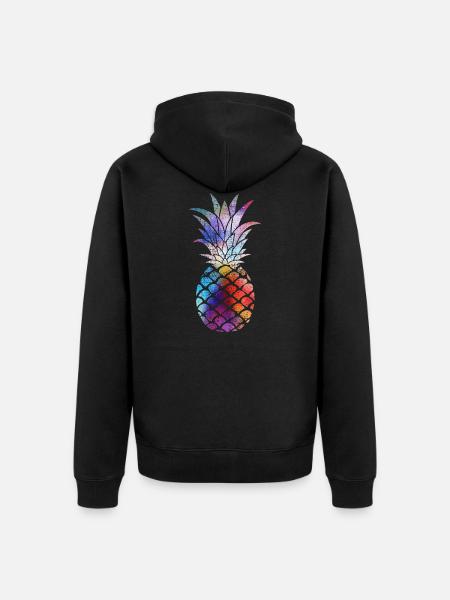 Résumé d'ananas - Veste à capuche bio Premium Unisexe - noir