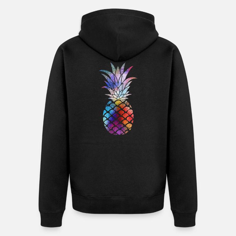Résumé d'ananas - Veste à capuche bio Premium Unisexe - noir