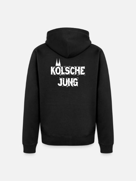 Kölsche Jung Kölner Dom Rheinland Kölle - Unisex Premium Bio Zip Hoodie - Schwarz