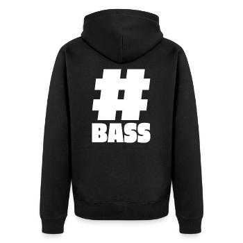 Hashtag Bass - Subwoofer Box Cadeau - Veste à capuche bio Premium Unisexe - noir - Dos - Nico (187cm)