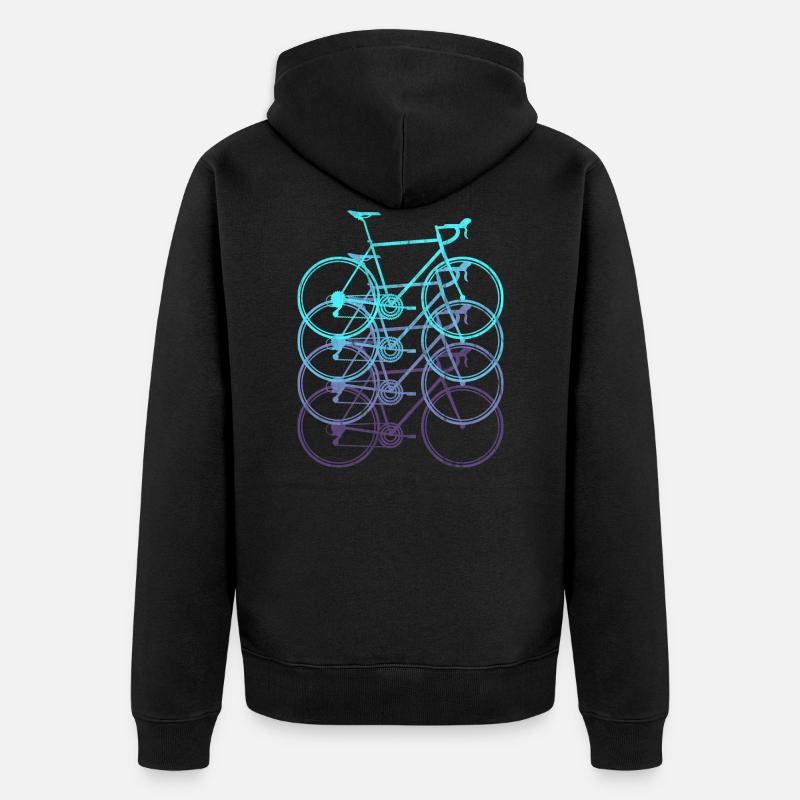 Vélo de route Vélo Cyclisme de route Cadeau de cycliste de route - Veste à capuche bio Premium Unisexe - noir