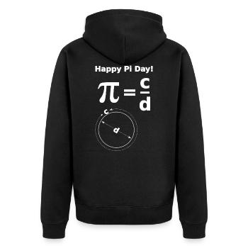 Mathe Pi - Veste à capuche bio Premium Unisexe - noir - Dos - Nico (187cm)