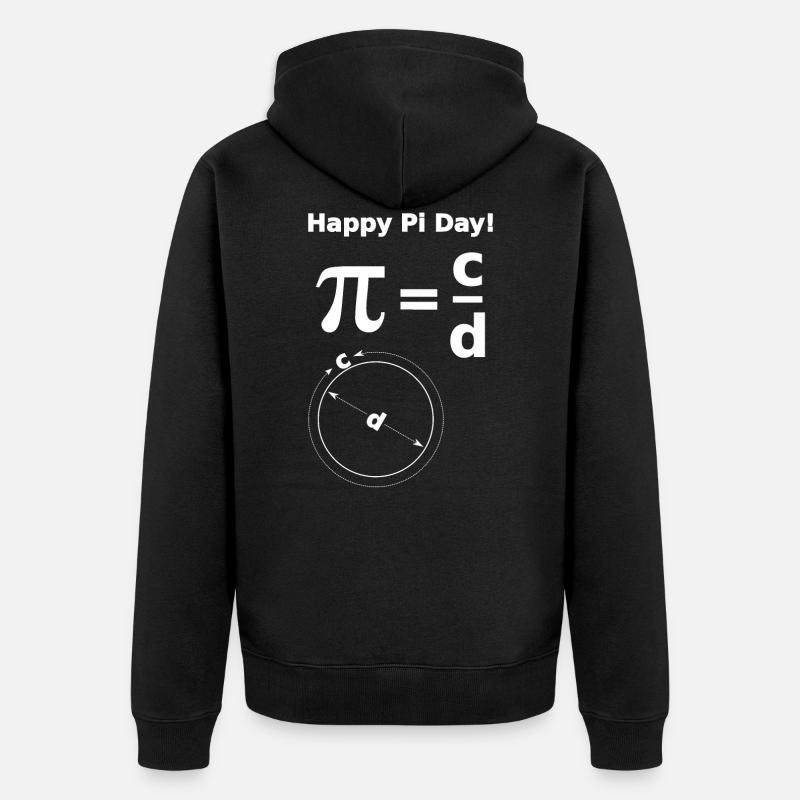 Mathe Pi - Unisex Premium Bio Zip Hoodie - Schwarz