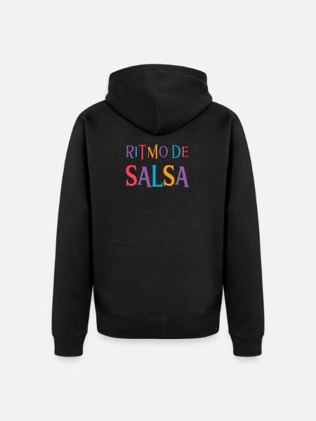 Salsa Rhythm Salsa Dance T-Shirt - Unisex Premium Organic Zip Hoodie - black