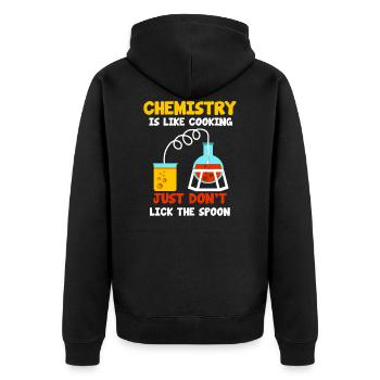 Chemise de chimie Chimist Lab Nerd Chemical Gift - Veste à capuche bio Premium Unisexe - noir - Dos - Nico (187cm)