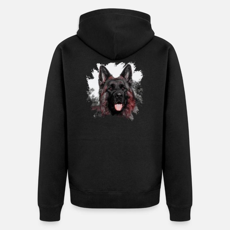 Schäferhund - Unisex Premium Bio Zip Hoodie - Schwarz