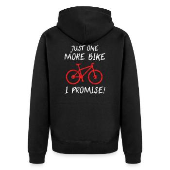 Mountainbike Downhill Only one more bike present - Unisex Premium Organic Zip Hoodie - black - Back - Nico (187cm)