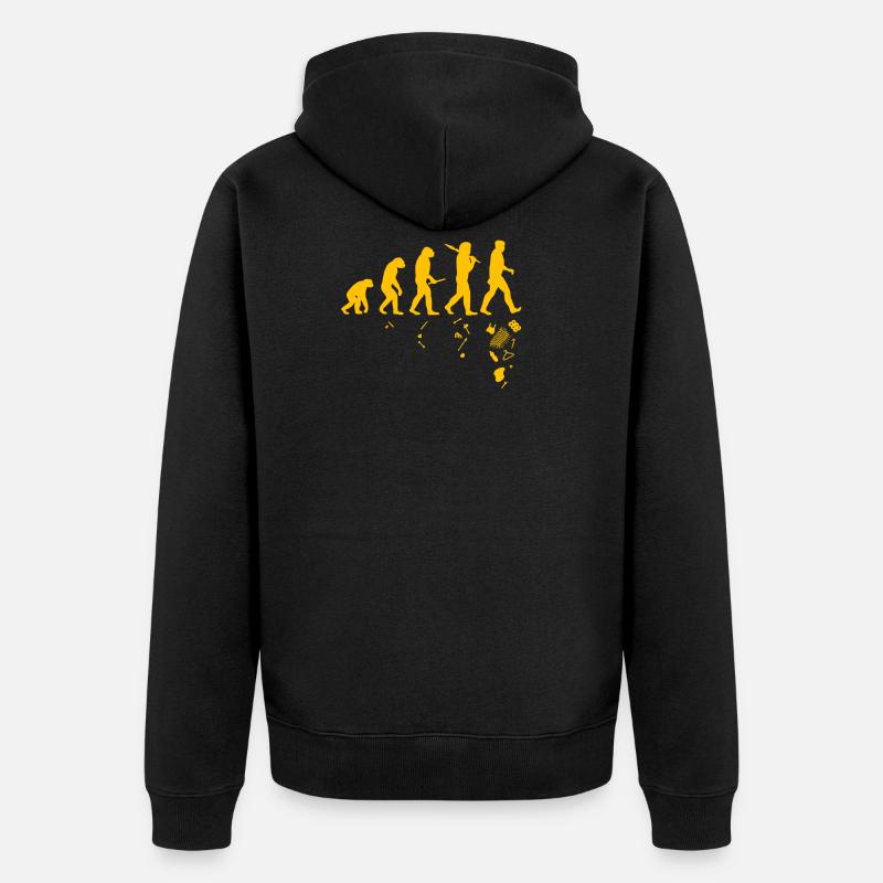 Humain et évolution - Veste à capuche bio Premium Unisexe - noir