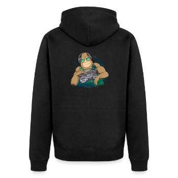 Gorilla Jungle Hiphop - Veste à capuche bio Premium Unisexe - noir - Dos - Nico (187cm)