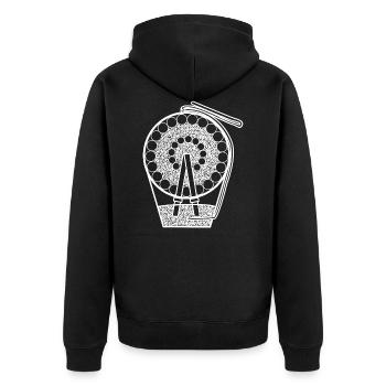 Pyrotechnie Feux d’artifice - Veste à capuche bio Premium Unisexe - noir - Dos - Nico (187cm)