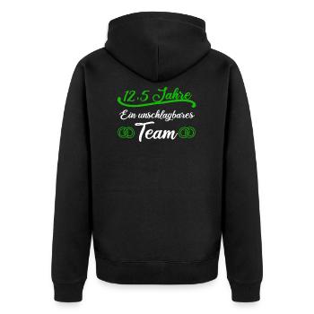 Mariage de persil Persils Cadeau de mariage - Veste à capuche bio Premium Unisexe - noir - Dos - Nico (187cm)