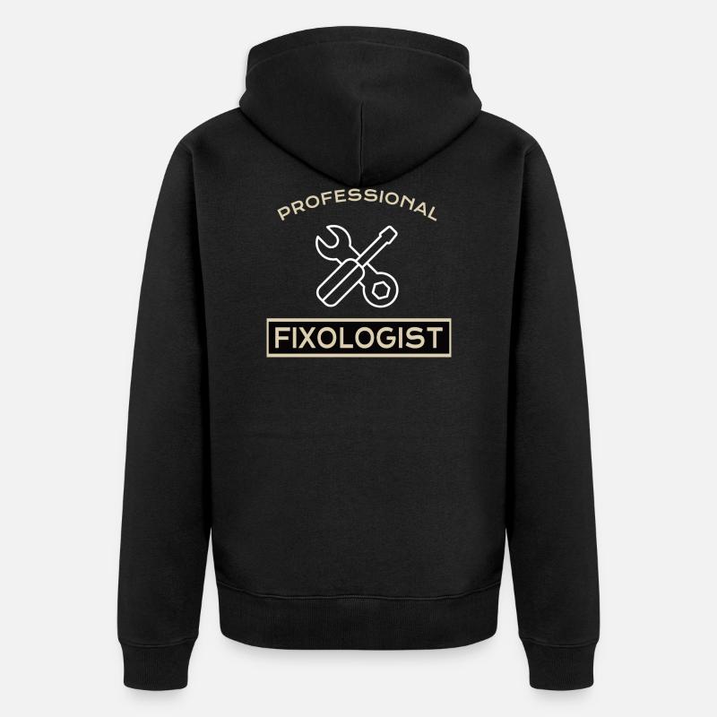 HANDYMAN: Fixologiste professionnel - Veste à capuche bio Premium Unisexe - noir