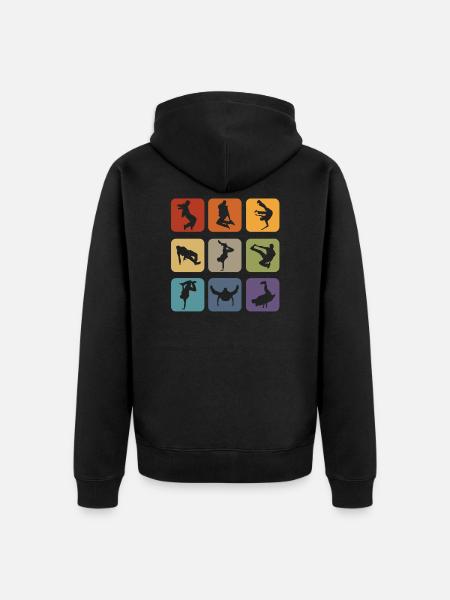 Breakdancer Breakdance B-Boying Tänzer Geschenk - Unisex Premium Bio Zip Hoodie - Schwarz