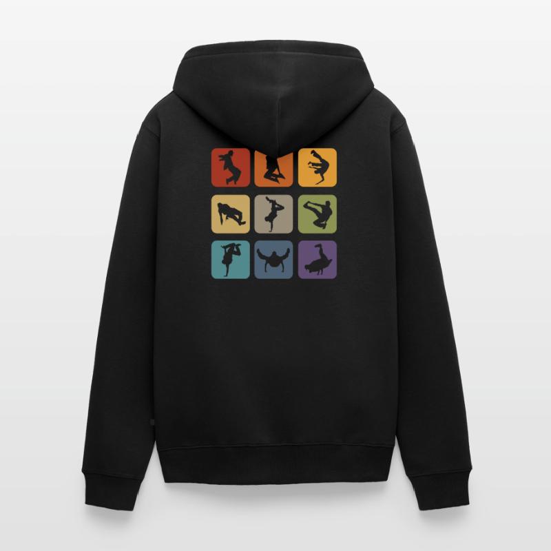 Breakdancer Breakdance B-Boying Tänzer Geschenk Unisex Premium Bio Zip Hoodie