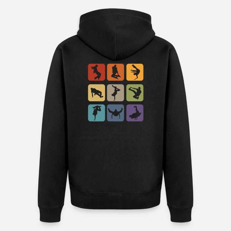 Breakdancer Breakdance B-Boying Tänzer Geschenk - Unisex Premium Bio Zip Hoodie - Schwarz
