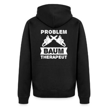 Forester Forester Foresters Chainsaw Gift - Unisex Premium Organic Zip Hoodie - black - Back - Nico (187cm)