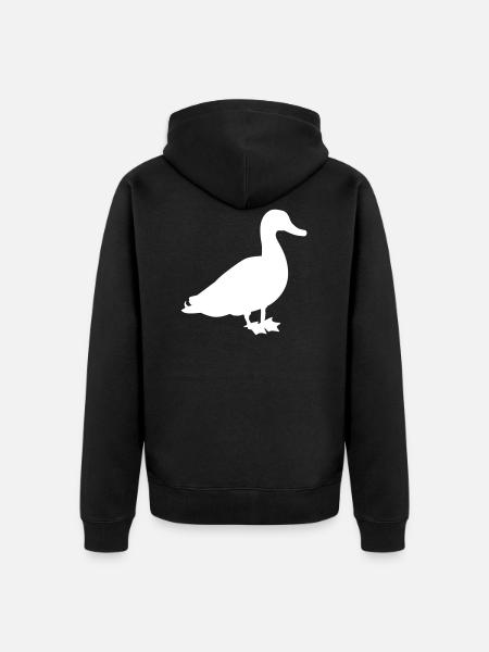 duck - Unisex Premium Organic Zip Hoodie - black