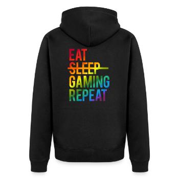 Gaming - Veste à capuche bio Premium Unisexe - noir - Dos - Nico (187cm)