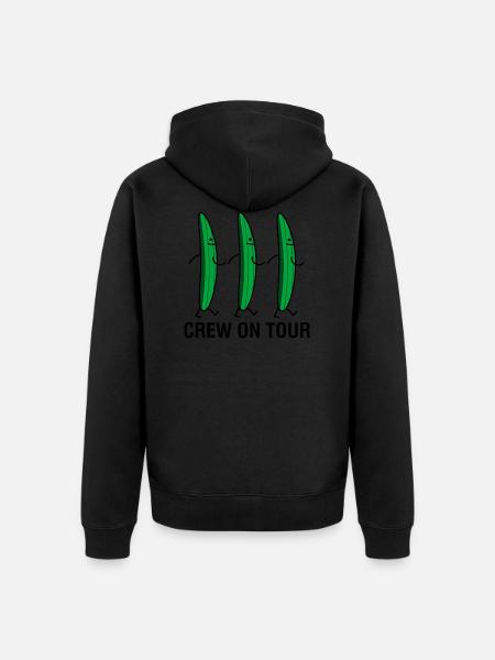 Crew on tour - Unisex Premium Organic Zip Hoodie - black