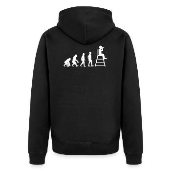 Bademeister Rettungsschwimmer Hallenbad Geschenk - Unisex Premium Bio Zip Hoodie - Schwarz - Hinten - Nico (187cm)