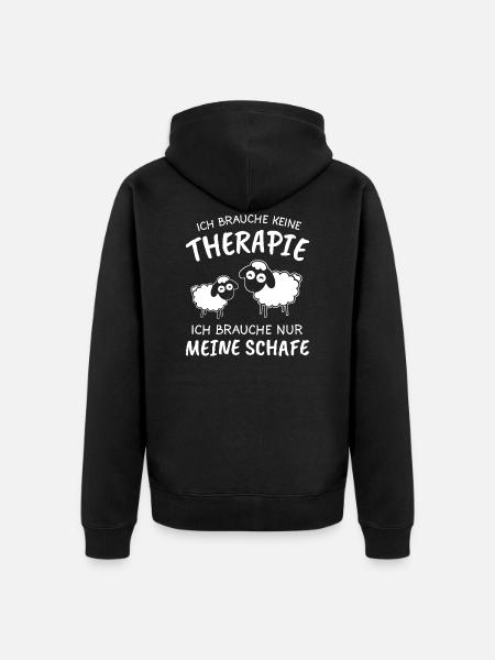 Schaf Schafe Hirte Geschenk - Unisex Premium Bio Zip Hoodie - Schwarz