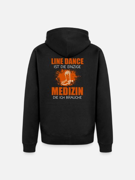 Line Dance Linedance Western Geschenk - Unisex Premium Bio Zip Hoodie - Schwarz