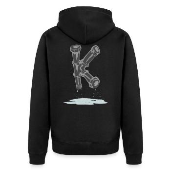tube k - Veste à capuche bio Premium Unisexe - noir - Dos - Nico (187cm)