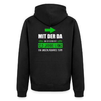 Petersilienhochzeit Petersilien Hochzeit Ehemann - Unisex Premium Bio Zip Hoodie - Schwarz - Hinten - Nico (187cm)