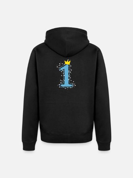 1 first birthday gift idea - Unisex Premium Organic Zip Hoodie - black