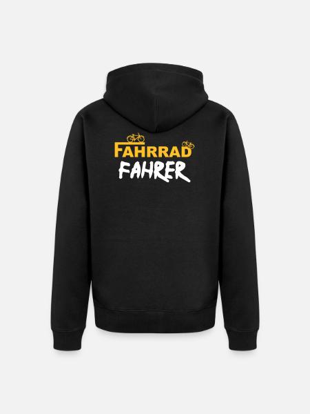 Fahrradfahrer - Unisex Premium Bio Zip Hoodie - Schwarz