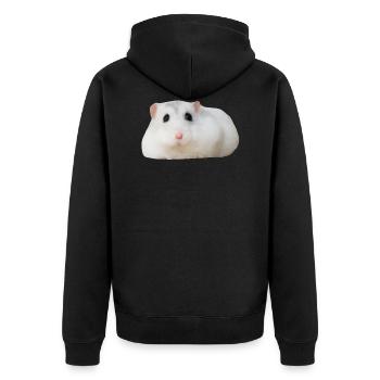 Hamster peint épique - Veste à capuche bio Premium Unisexe - noir - Dos - Nico (187cm)