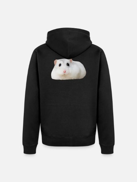 Hamster peint épique - Veste à capuche bio Premium Unisexe - noir