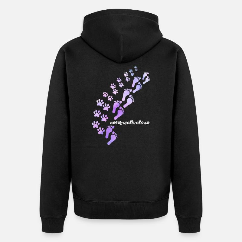 Ne marchez jamais seule - Veste à capuche bio Premium Unisexe - noir
