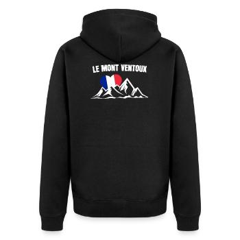 Le Mont Ventoux bicycle cyclist gift - Unisex Premium Organic Zip Hoodie - black - Back - Nico (187cm)