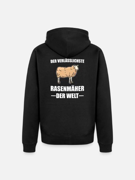 Schaf Schafe Schäfer Geschenk - Unisex Premium Bio Zip Hoodie - Schwarz