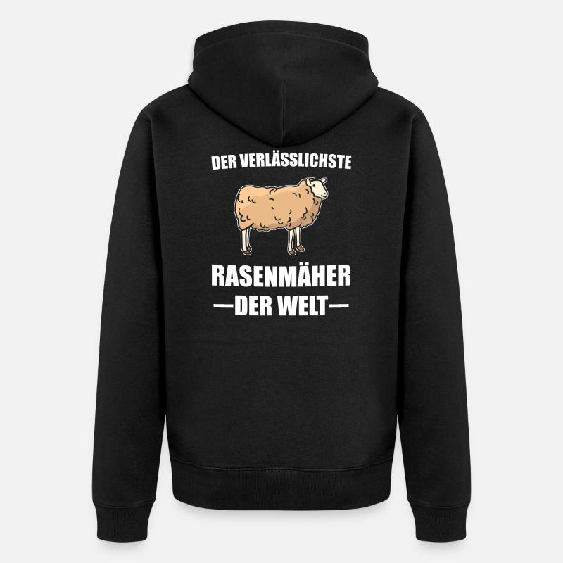 Schaf Schafe Schäfer Geschenk - Unisex Premium Bio Zip Hoodie - Schwarz