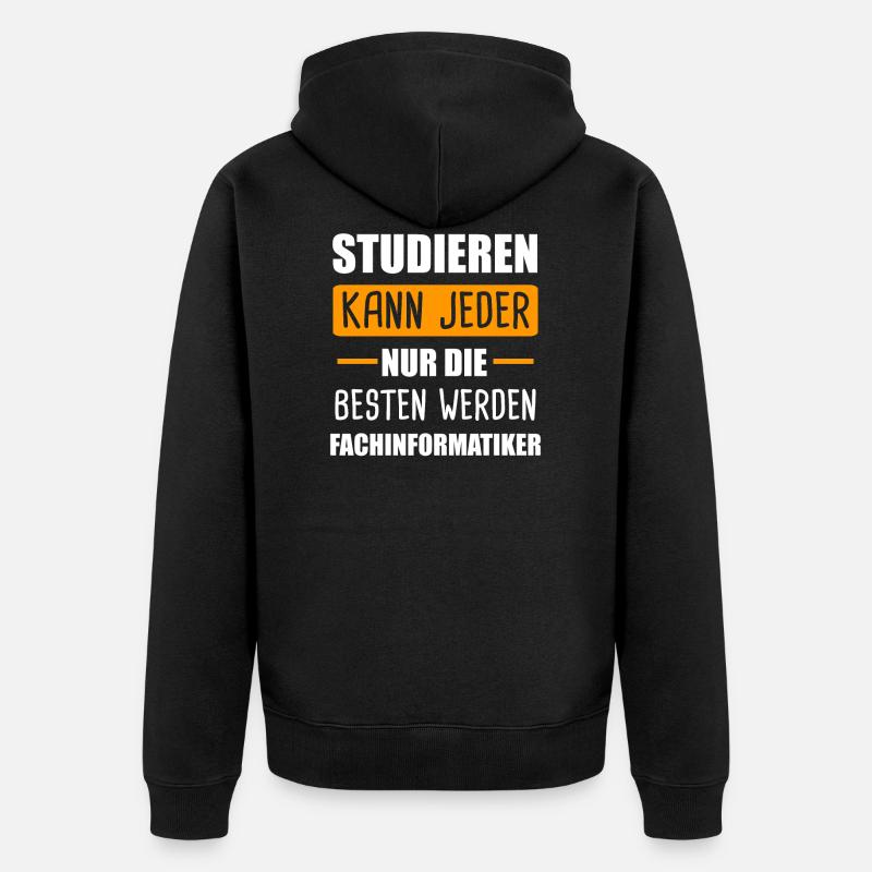 Fachinformatiker Fachinformatik Informatiker - Unisex Premium Bio Zip Hoodie - Schwarz