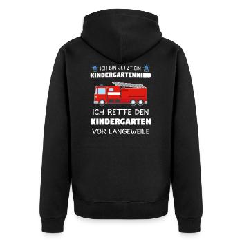 Kindergartenkind 2020 Kindergarten Geschenk - Unisex Premium Bio Zip Hoodie - Schwarz - Hinten - Nico (187cm)