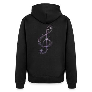 Note de musique - Veste à capuche bio Premium Unisexe - noir - Dos - Nico (187cm)