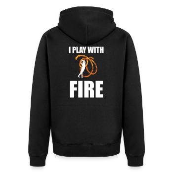 Cadeau de danseur de feu poi feu poi feu - Veste à capuche bio Premium Unisexe - noir - Dos - Nico (187cm)