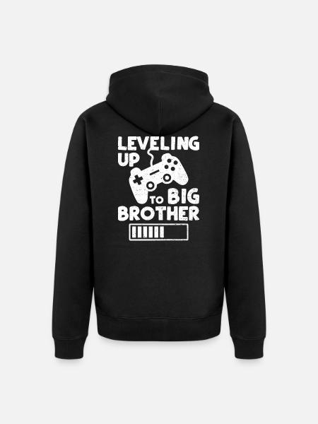 Leveling Up To Big Brother - Bruder - Ekologisk premiumluvjack unisex - svart