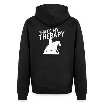 Western Rider Western Riding Western Gift - Unisex Premium Organic Zip Hoodie - black - Back - Nico (187cm)