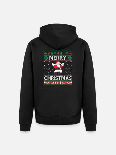 Ugly Christmas - Unisex Premium Organic Zip Hoodie - black