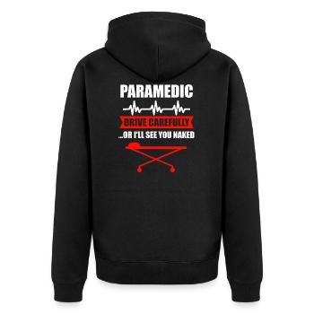Cadeau paramédic paramédic paramédic - Veste à capuche bio Premium Unisexe - noir - Dos - Nico (187cm)